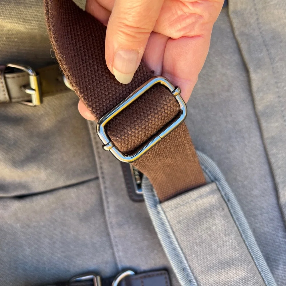 OXA Men's Gray‎ Military Satchel Messenger Bag NWOT